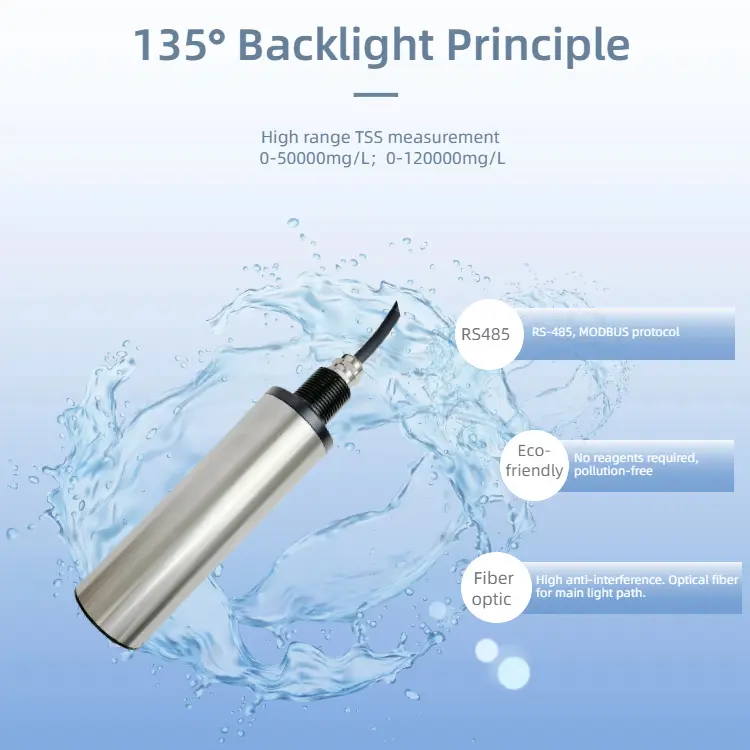RS485 135° Backlight Total Suspended Solid TSS Sen03