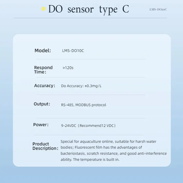 Aquaculture Fluorescence Dissolved Oxygen Meter DO06